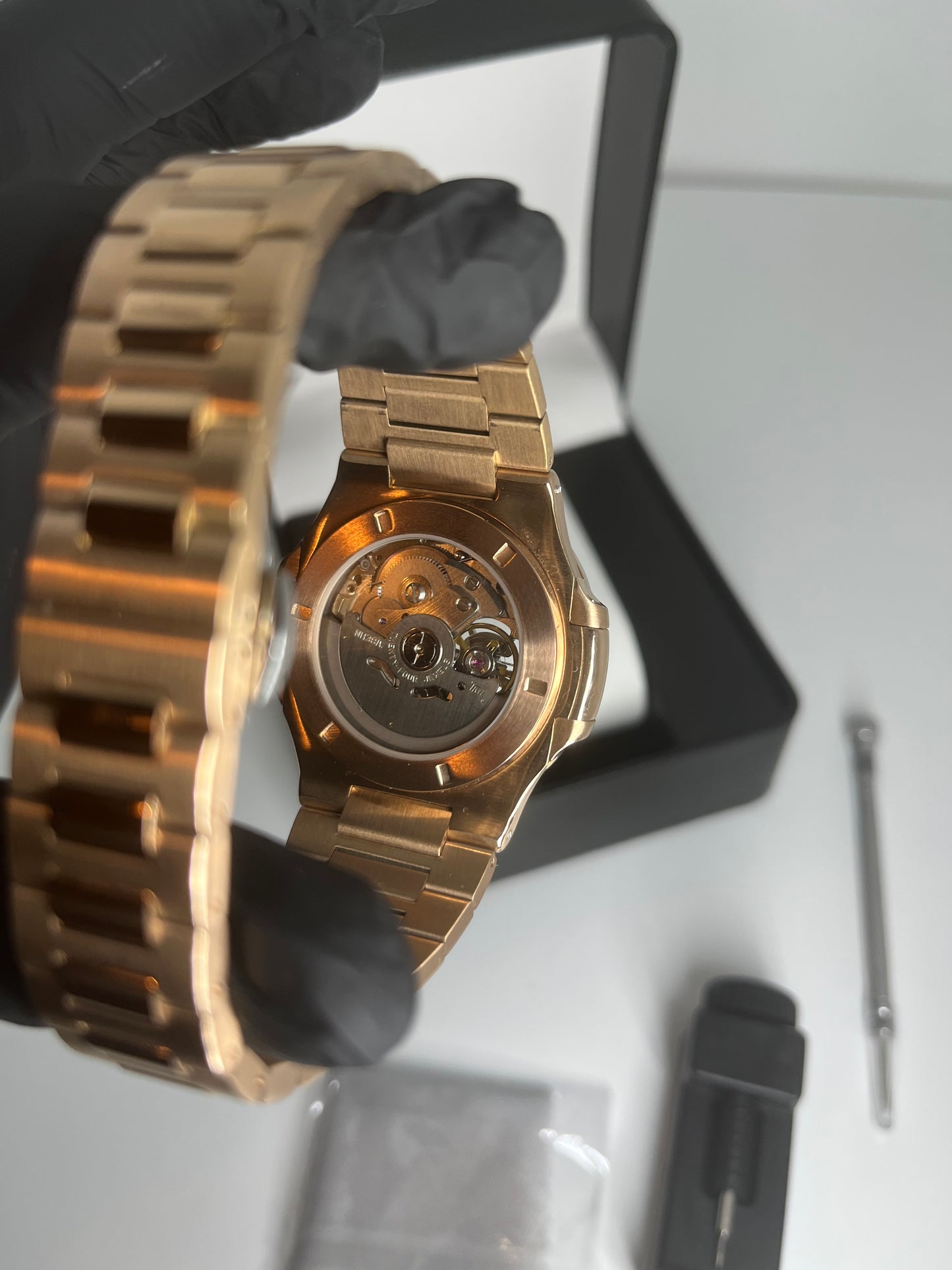 Nautilus Or Rose Caramel Ouverte