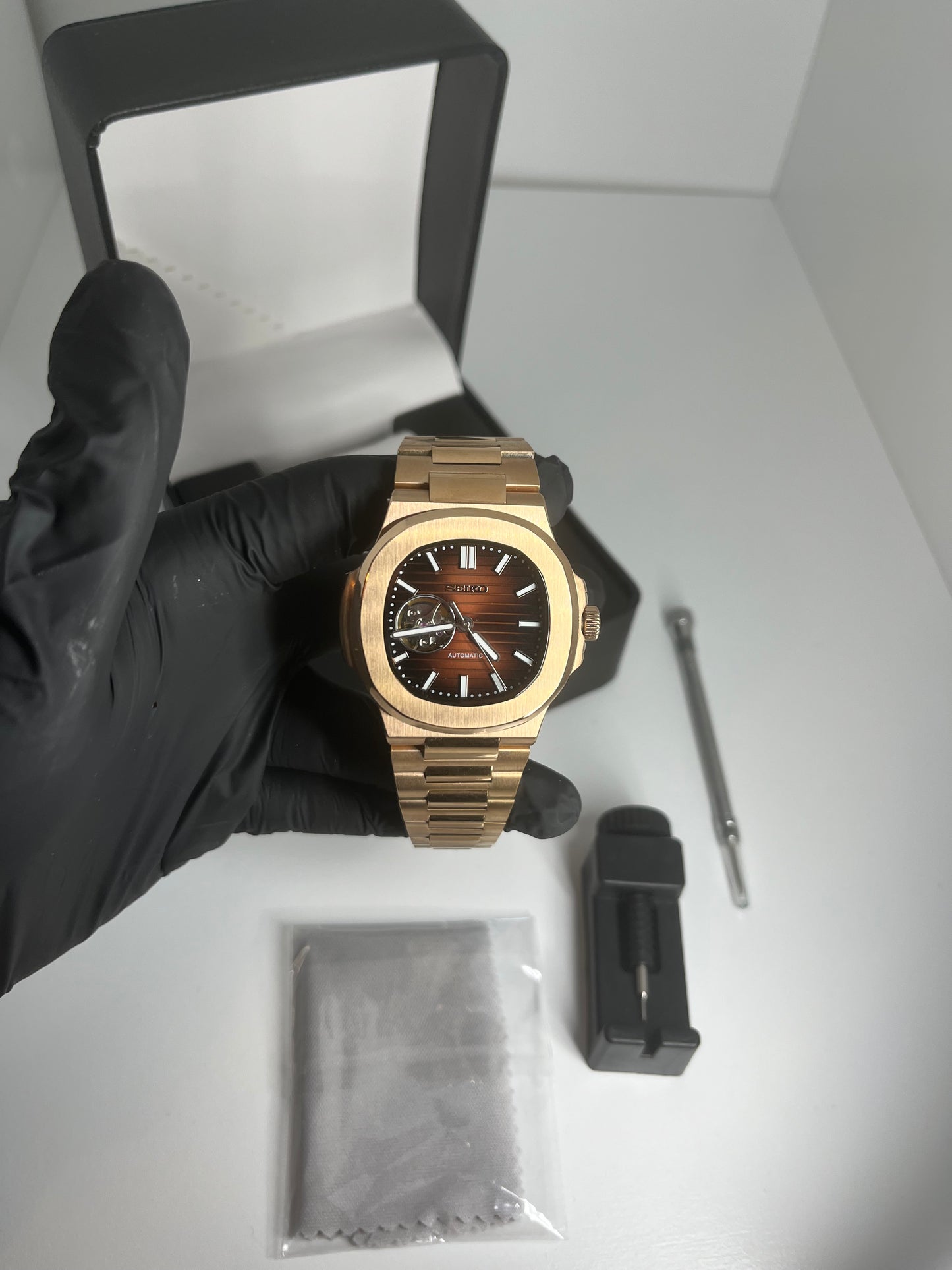 Nautilus Or Rose Caramel Ouverte