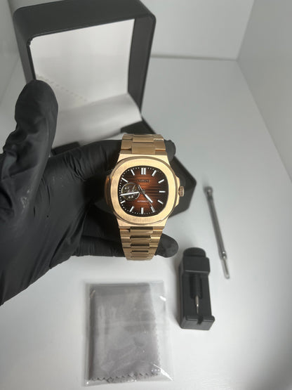 Nautilus Or Rose Caramel Ouverte